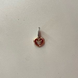 Two tones pandora heart charm